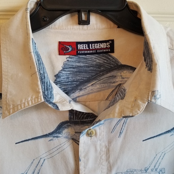 Reel Legends Marlins button down size XL - Picture 5 of 5